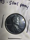 1943 P Steel Wheat Penny - Proof like