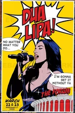 Dua Lipa 2022  Forum poster Pop Art, Jefferson Wood Rare