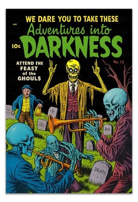 Comic Cover Poster, Vintage Horror - Feast of the Ghouls - Darkness #13 Wall Art