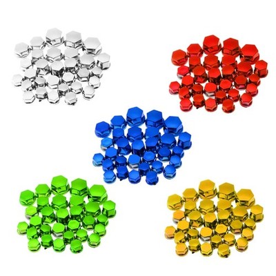 30Pcs Motorcycle Screw Decorative Cover Screw Nut Cap Screw Plastic Protector