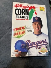 Empty 1993 KELLOGG'S Corn Flakes NOLAN RYAN MLB Rangers Cereal Box