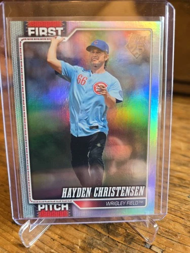2026 Topps Series 2 Hayden Christensen Chicago Cubs First Pitch FP-15 Foil
