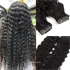 Deep Curly Tape in Human Hair Extension Curly Skin Weft Tape Hair 40Pcs 100g