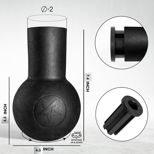 Yes4All Barbell Bomb - Transform Your Workout with 10.3inches, A. Black - Picture 4 of 8