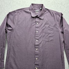 Van Heusen Men's Large Purple Long Sleeve Button Down Shirt