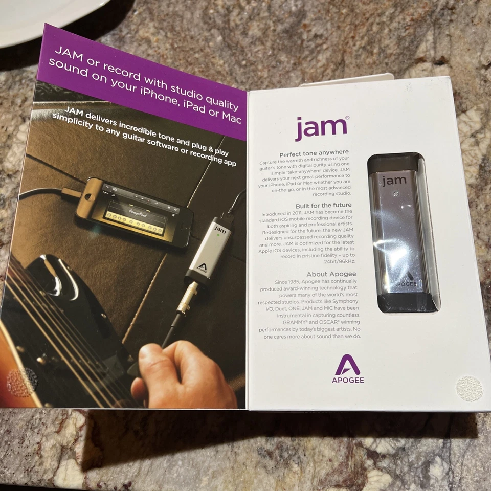 Apogee Jam 96K Guitar Interface Imput For IPhone IPad & Mac Exc. Cond. - Image 3 of 3