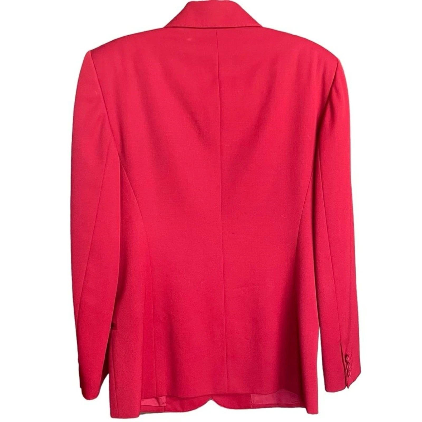 GUCCI Vintage Anni '70 Gonna Abito 100% Lana Rosso Made In Italy Taglia 40IT S 4US