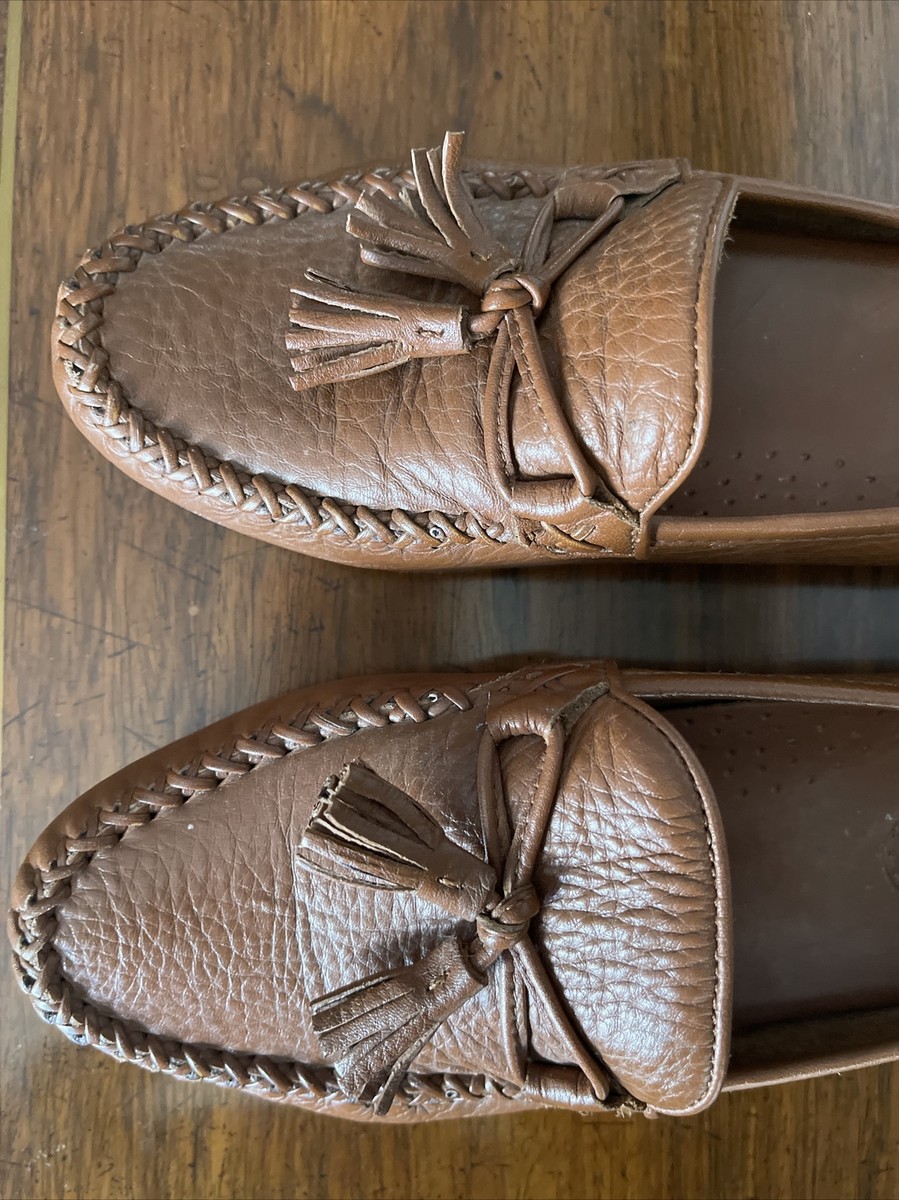 COLE HAAN Country Tan Leather Tassel Loafers Shoes Womens Sz 7.5 B