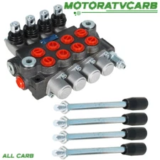 ALL-CARB 4 Spool Hydraulic Control Valve 11gpm Double Acting Cylinder BSPP
