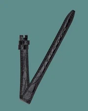 Universal Geneve 11mm x 9mm Vintage Black Crocodile Strap