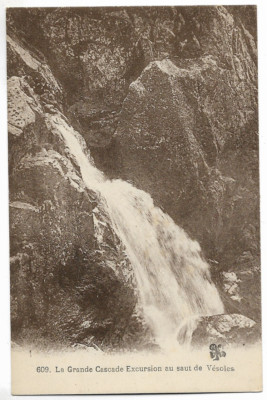 Old postcard ''La Grande Cascade Excursion au jump de Vesoles 