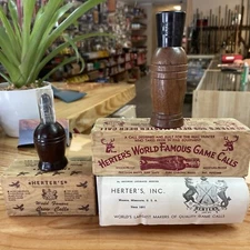 Herter's World Famous 903 Deer Master Deer Call Box, OGManual &Herters Crow Call
