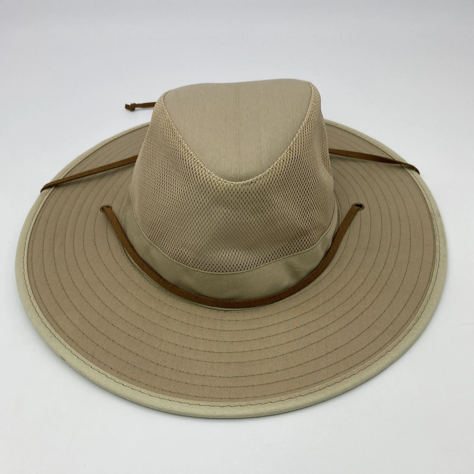PETER GRIMM UNISEX ONE SIZE COTTON MESH FLOPPY SUN HAT WESTERN BEACH MESH STRAP
