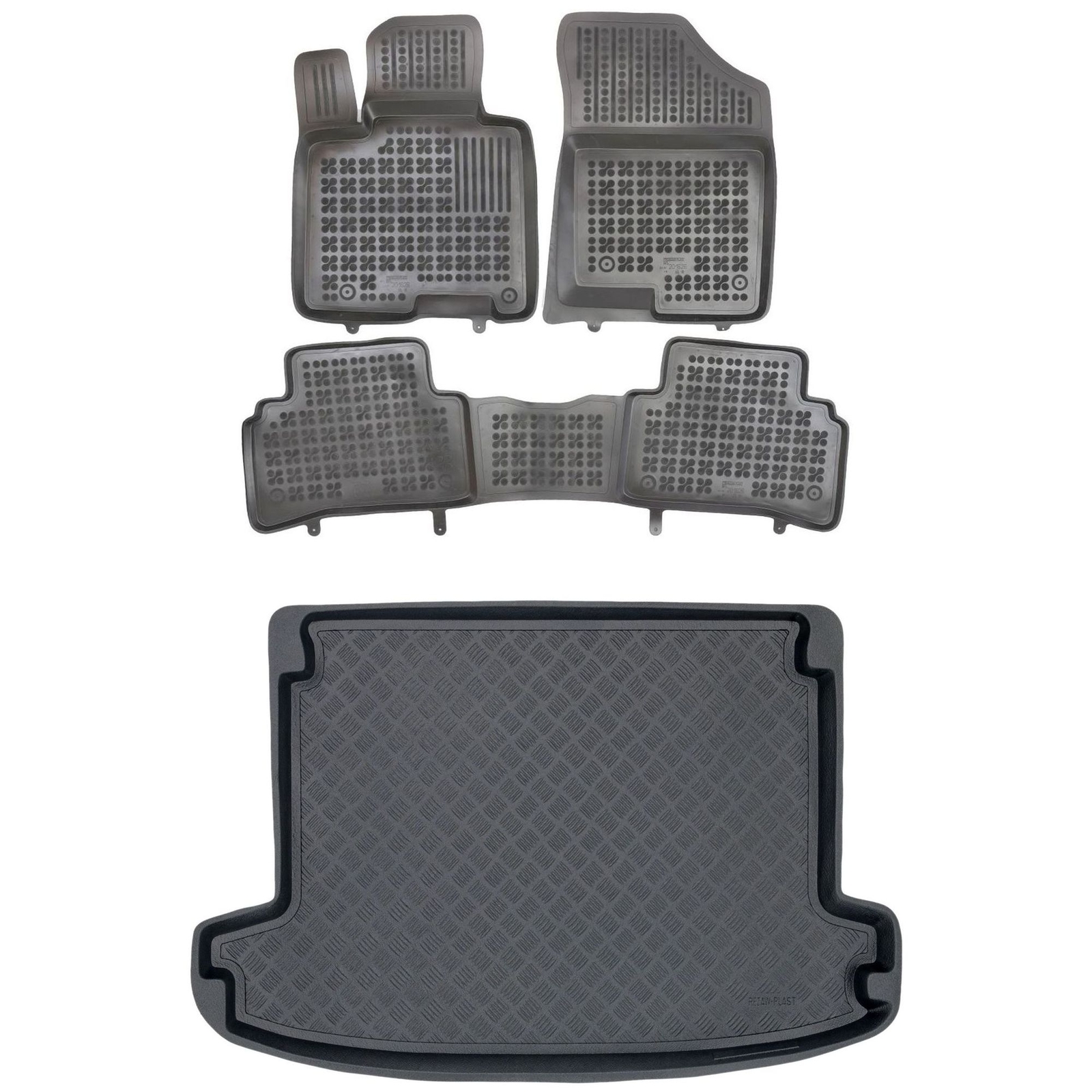 Tapis de sol Hyundai TUCSON avec tapis de coffre en PE noir