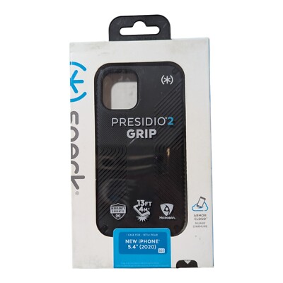 H6. Speck Presidio2 Grip Case for Apple iPhone 5.4 2020 (12 Mini) - Black