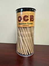 OCB BAMBOO Unbleached MINI Cone 150 Pack Cones w/Free Tube