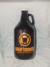 Smartmouth Brewing Glass Beer Growler 64oz Bottle