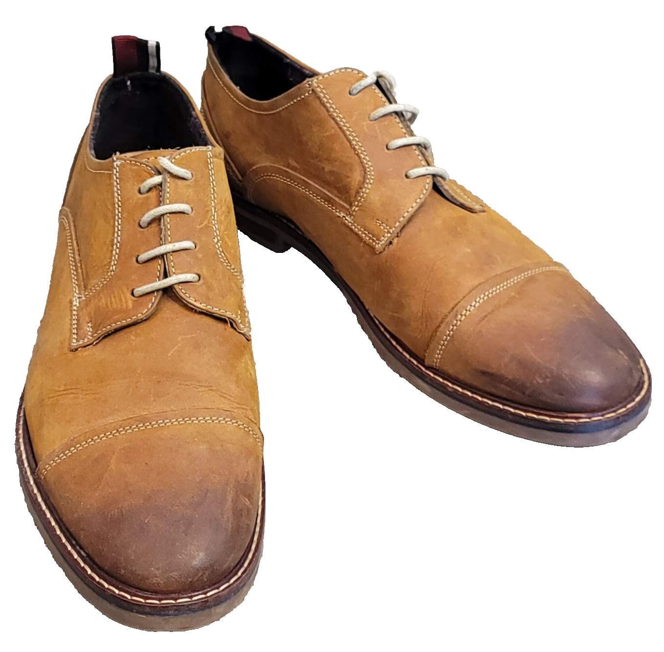 SAOLA Scarpe Oxford Ben Sherman Leon in vera pelle con ciottoli derby marrone punta a cappuccio US 7 5