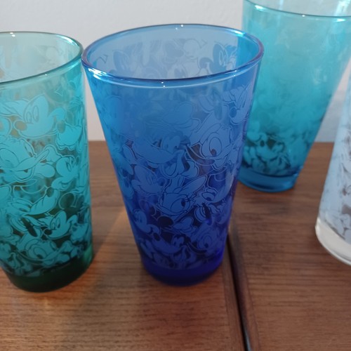 Set of 4 Disney Character Glasses Etched Mickey Goofy & Others Anchor Hocking - Picture 3 of 14