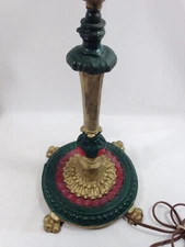 Antique Aladdin Muncie Cast Metal Wired Portable Table Lamp Art Noveau 15"