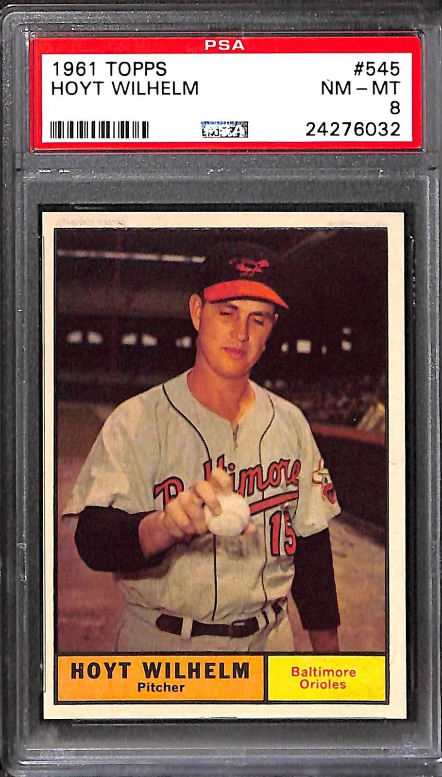 Deal for 1961 TOPPS #545 Hoyt Wilhelm PSA 8 NM-MT 24276032