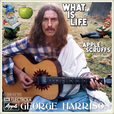 Repro Photo GEORGE HARRISON What Is Life BEATLES APPLE 7'' Single Size 18x18cm