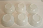 Set of 6 Fire King White Milk Glass Soup Cereal Bowls  5” Excellent Condition