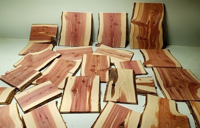 RED AROMATIC CEDAR Live Edge SLABs  1/2'' Thick  FINISH PLANED 10lbs SHIPs FREE!