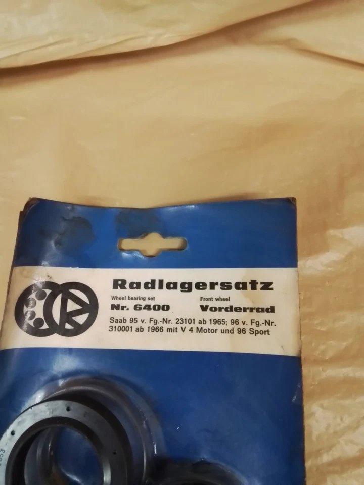 CLASSIC  SAAB 95 96 V4 FRONT WHEEL BEARING KIT - Image 2 of 2