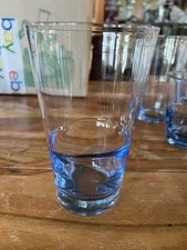 SGHR SUGAHARA Duo Glass Indigo Blue 6” Holds 16oz+ Free Shipp Mint! Sold Indiv