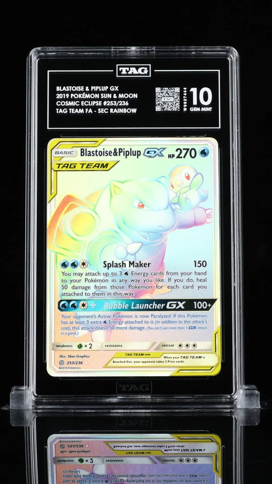 Blastoise & Piplup GX #253 Tag Team Secret Rare - TAG 10 - (PSA/BGS/CGC) - Image 2 of 3