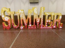 Decorative Wood and Vinyl Sign - SUMMER