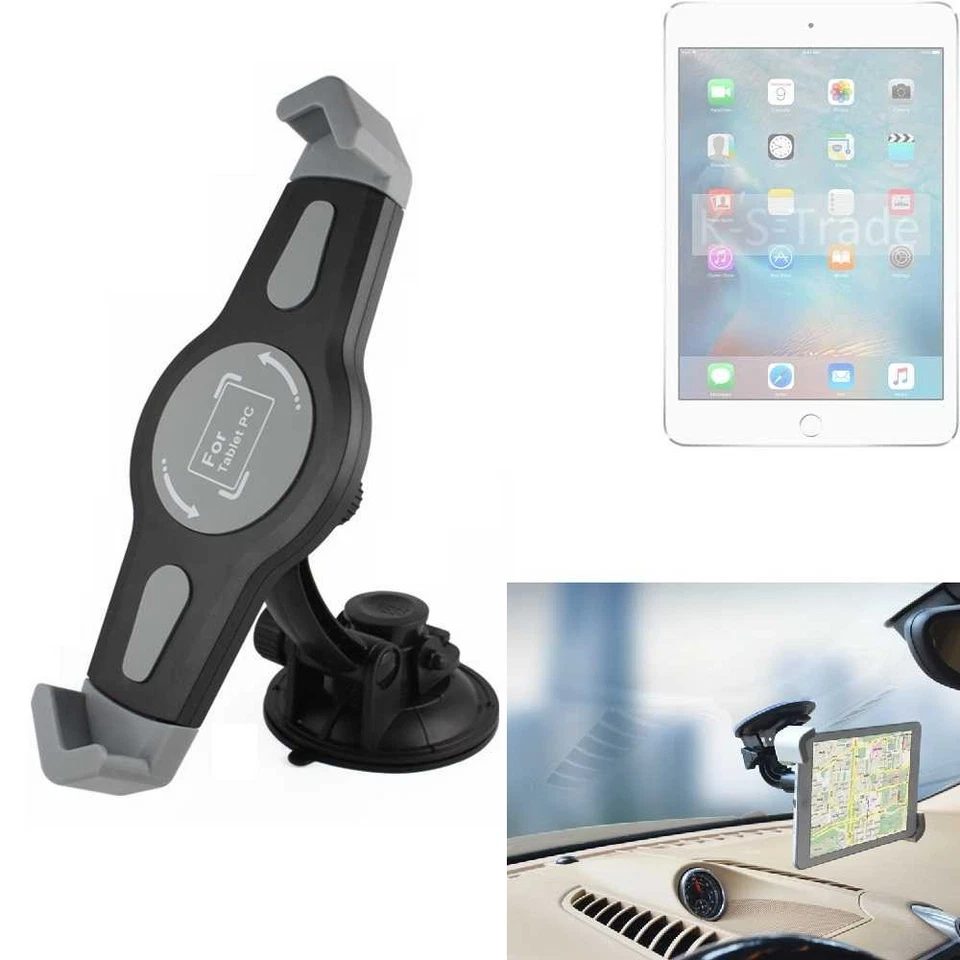Support Pare-Brise pour Apple iPad mini 4 Monture Tablette Voiture Socle Mount H - Photo 1/4