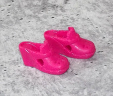 Mattel Barbie Doll Shoes  FASHIONISTAS  FASHION FEVER  BRIGHT PINK CLOGS B3