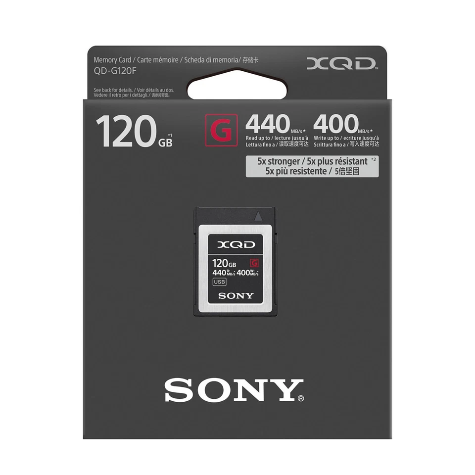 Tarjeta de memoria Sony G Series 120 GB XQD Foto 2 de 2
