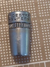 Indestro Super 1/4" 6 Point Socket 1/4" Drive 2808 Vintage USA