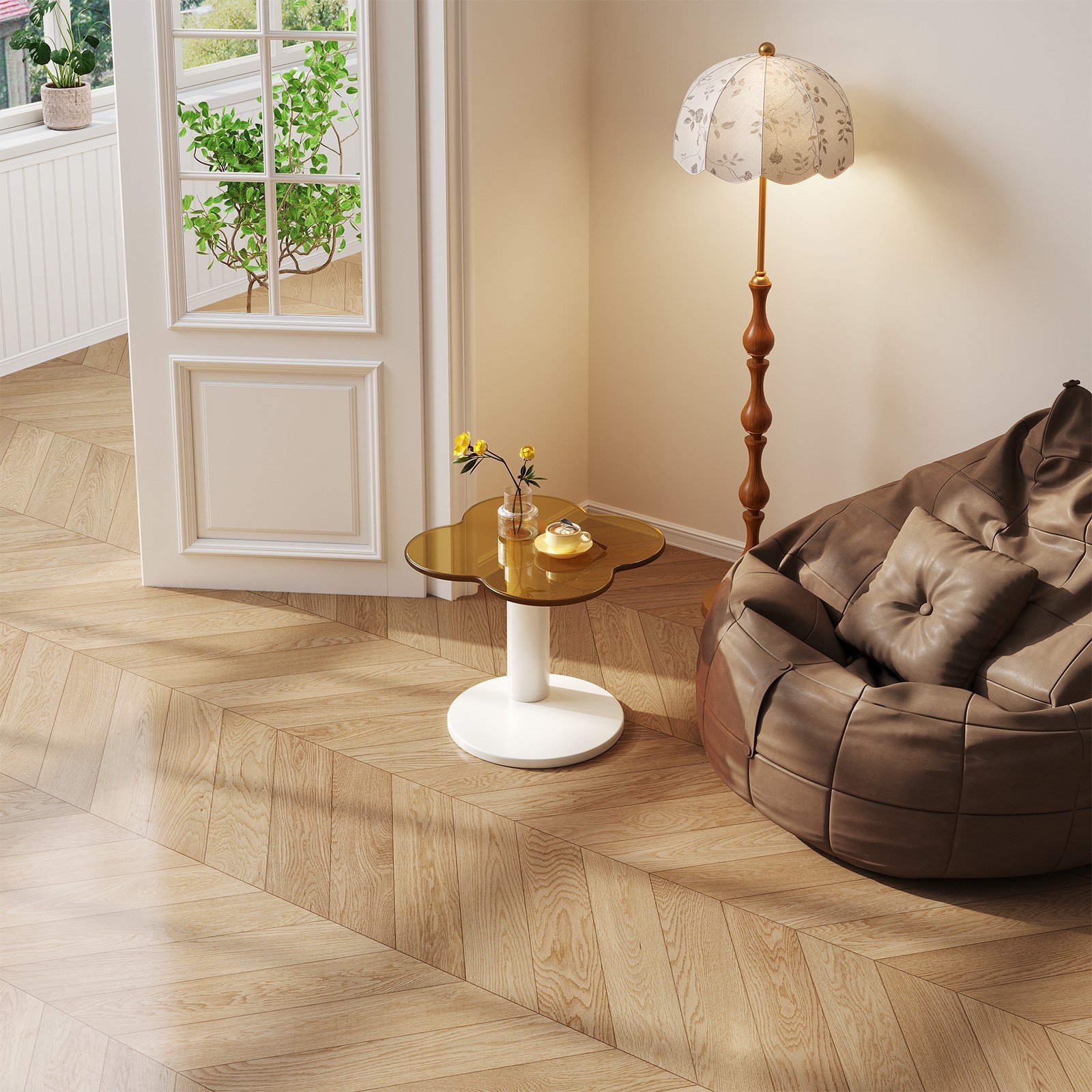Table d’appoint canape GUYII compacte pour optimiser l'espace du salon