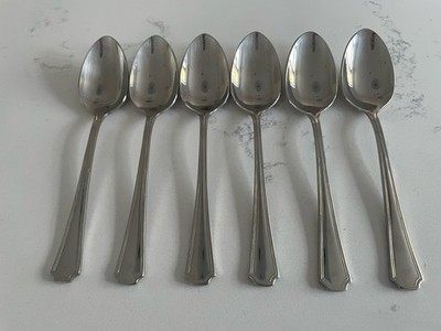 *RAR* 6 x Oneida Balmoral 18 cm Dessertlöffel Besteck 6 Edelstahl sehr guter Zustand