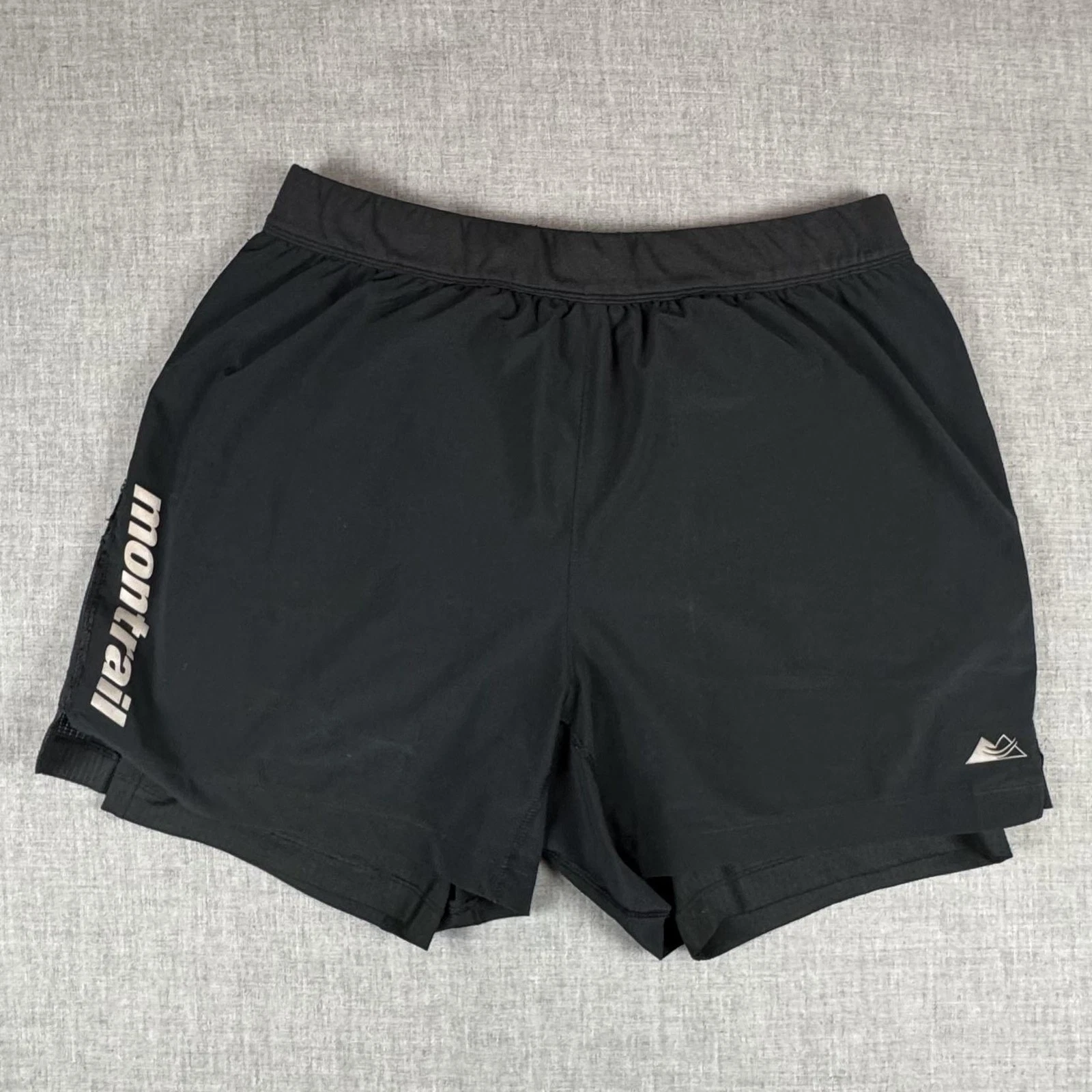 Columbia Montrail Shorts Mens Large Black 7" Inseam Lined Trail Running Gym