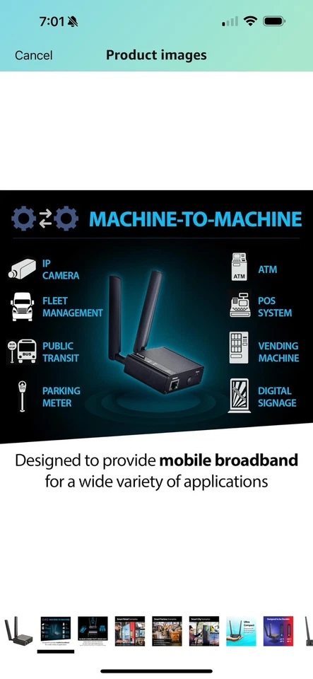 4G LTE (Cat 4) to Gigabit Ethernet Modem/Bridge, Best for M2M Applications, S... - Image 2 of 4