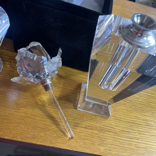 2 Different Vintage Shannon Crystal Perfume Bottles Rose - Picture 7 of 7