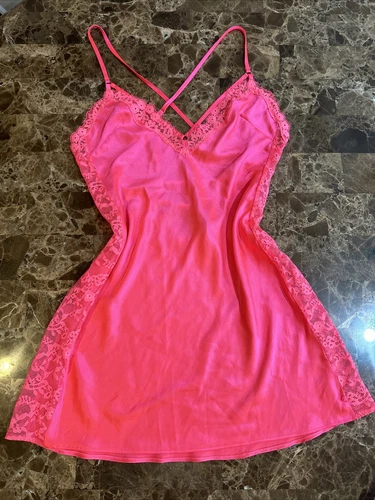 UNDERCOVER Abito da notte Victoria’s Secret wet look raso seta M slip sexy pizzo coquette!