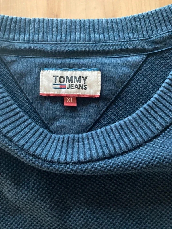 Pull Tommy Jeans bleu marine homme XL – Col rond – Bon état - Photo 3/3
