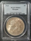 1921 Morgan Dollar PCGS MS64 Peach Toning