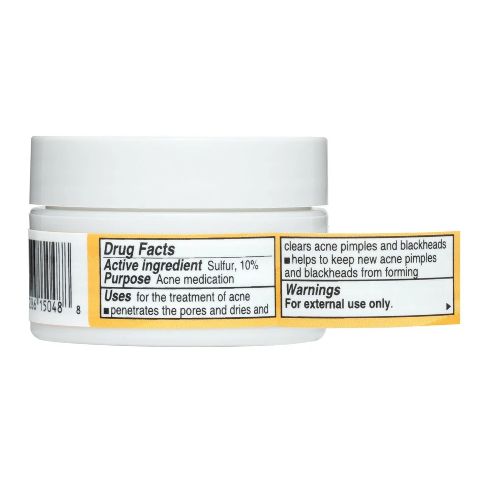 De La Cruz 10% Sulfur Ointment for Acne, USA 0.21 OZ, Trial Size     Exp 12/2027 - Image 3 of 4