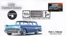 SC 4355-2, 2008, 50’s Fins and Chrome, Add-on Cachet, pictorial Postmark, 1957 1