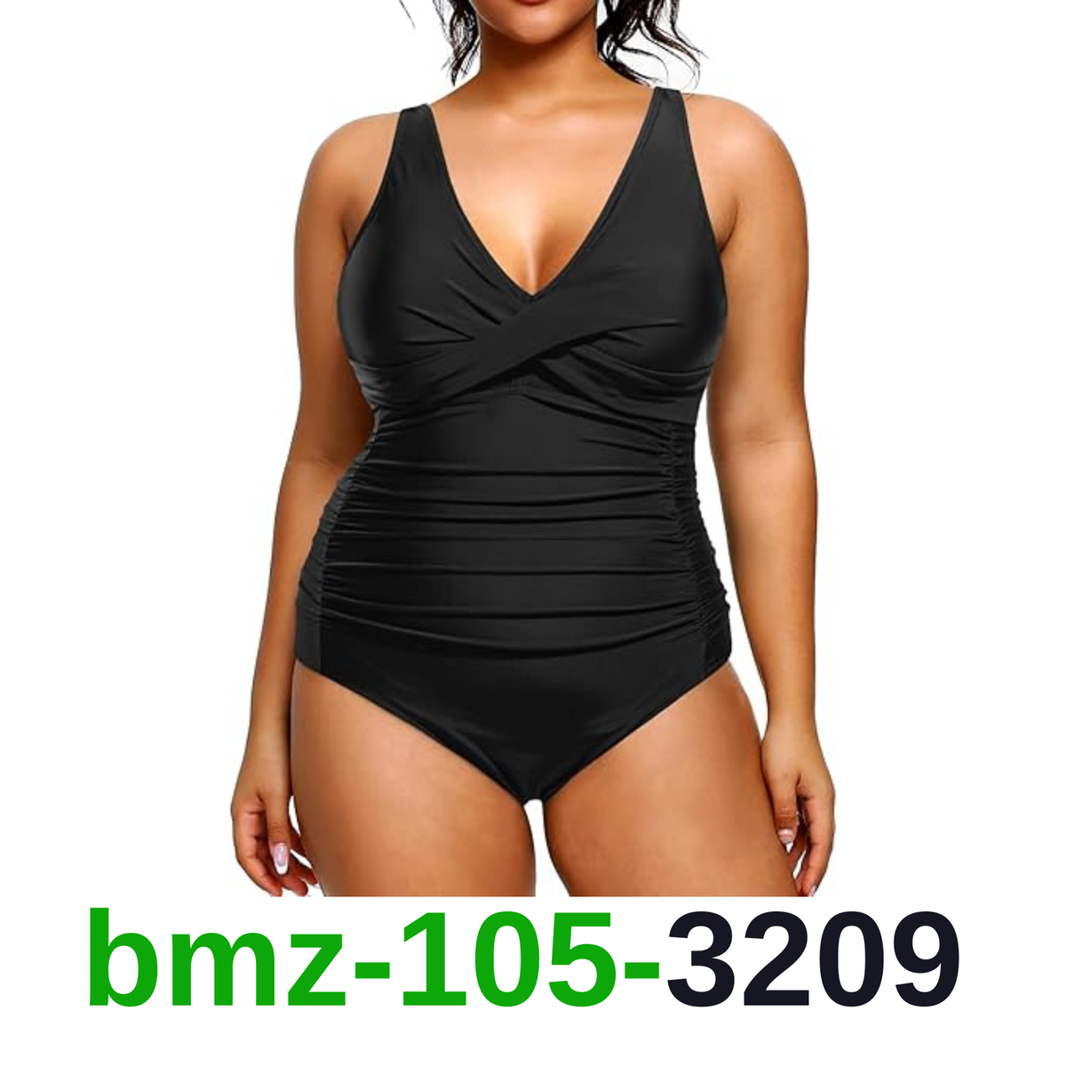 Yonique Women's Plus Size 20 Black Bathing Suit W/ Cutout And Skirt