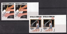 DOMINICAN REPUBLIC, UPAEP 2002, MI # 20589, PAIR IMPERFORATED, MNH