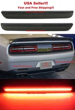 Smoked Lens LED Rear Bumper Reflector Lights for 2015 - 2023 Dodge Challenger