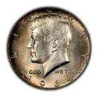 1964 50c Kennedy Half Dollar - Rainbow Rim Toning - BU - SKU-H3189